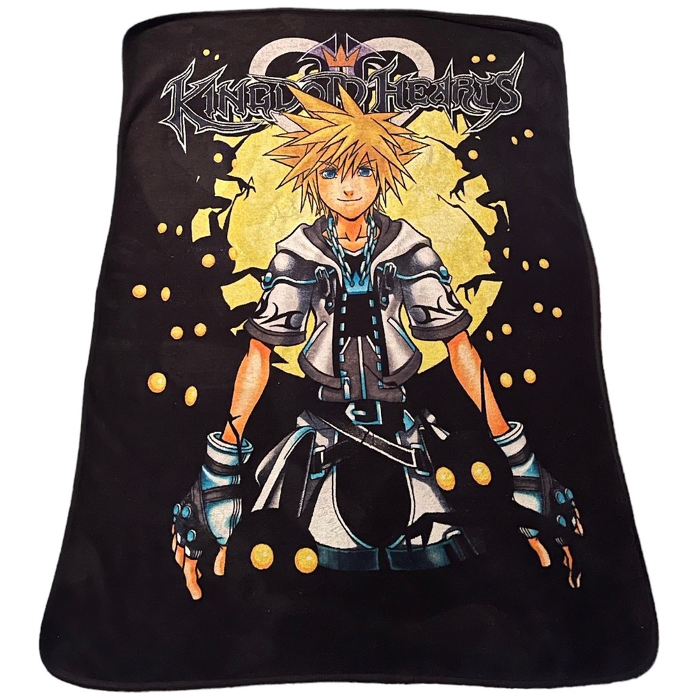 2012 GameStop Kids Kingdom Hearts Sora Final Form Fleece Blanket 44 X 62 Inches